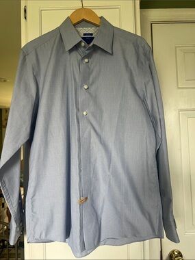 Egara Light Blue Pinstripe Men’s Dress Shirt